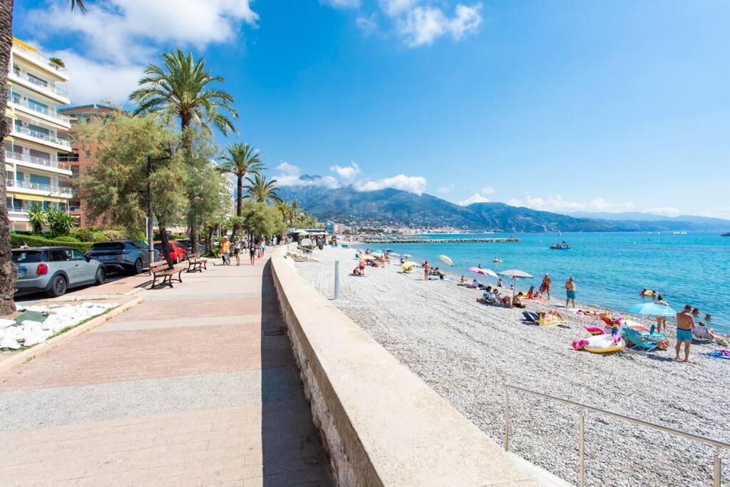 La Perle 2 P Terrasse Vue Mer 1Min Plage Clim Roquebrune-Cap-Martin Exterior photo